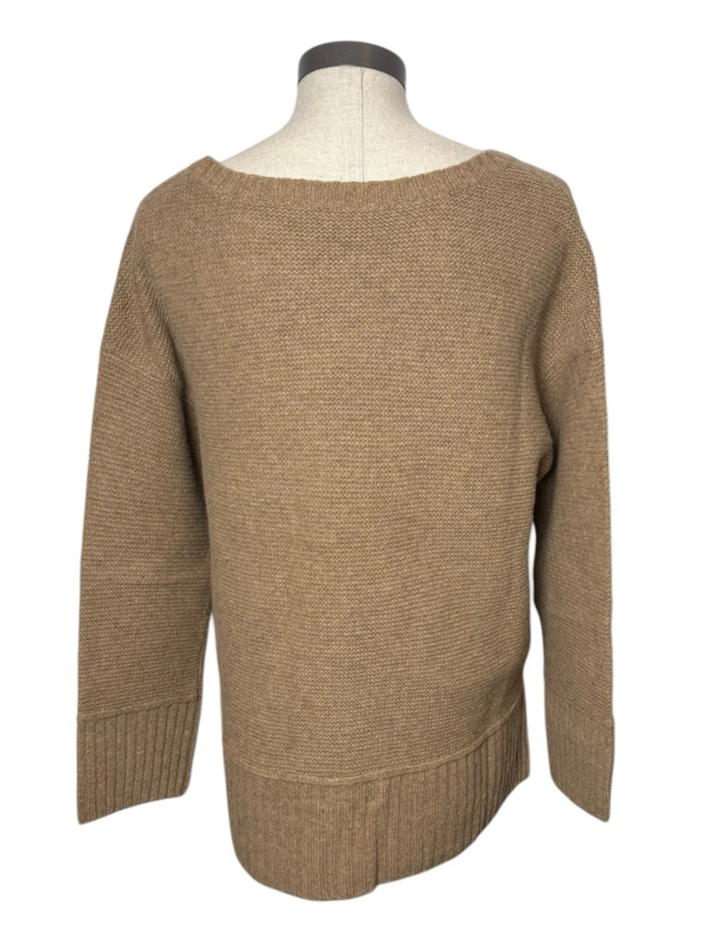 J.Jill Brown Tan Wool Blend Oversized Sweater Cozy Minimalist Large - Picture 4 of 6